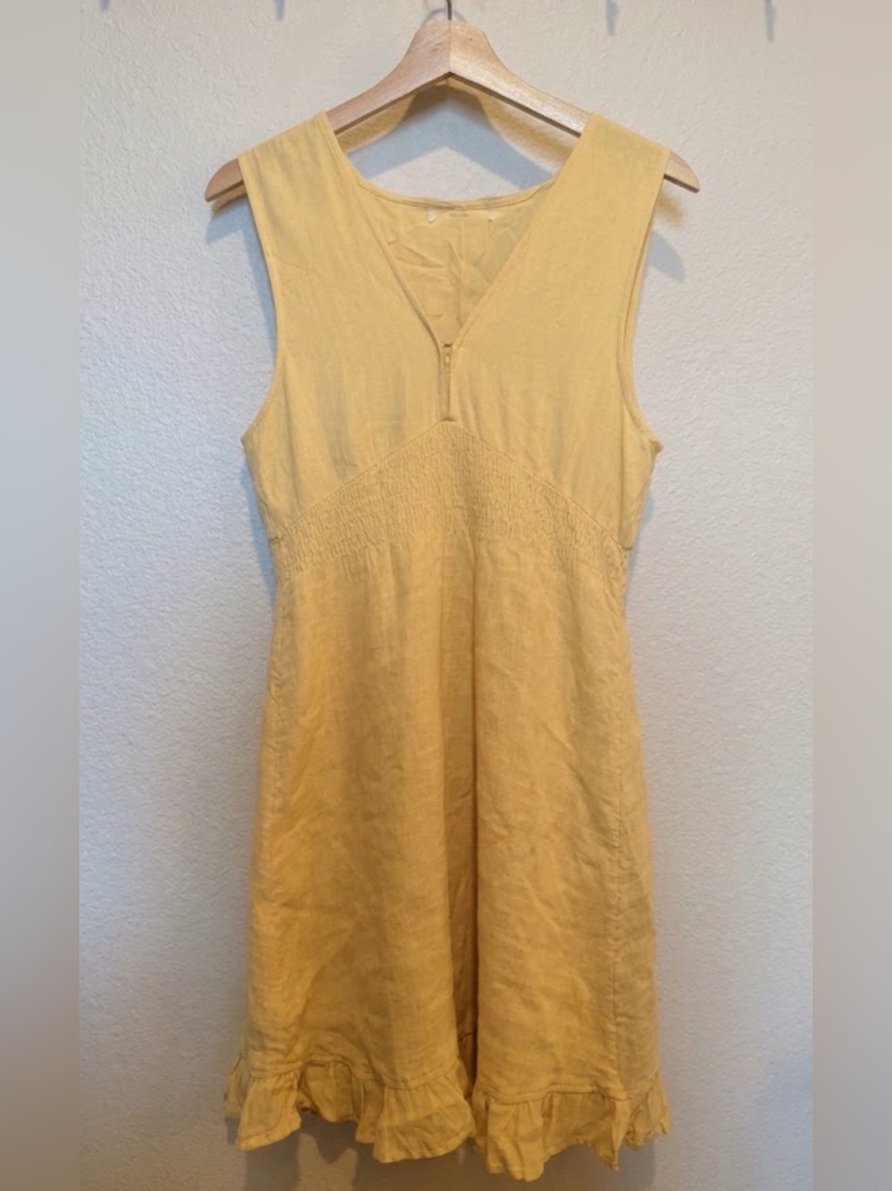 O'Neill Mustard Yellow Sleeveless V-Neck Sundress
